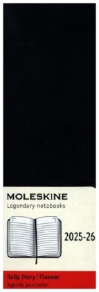 Moleskine 18 Monate Tagesnotizkalender 2025/2026, L/A5, 1 Tag = 1 Seite, Weicher Einband, Schwarz