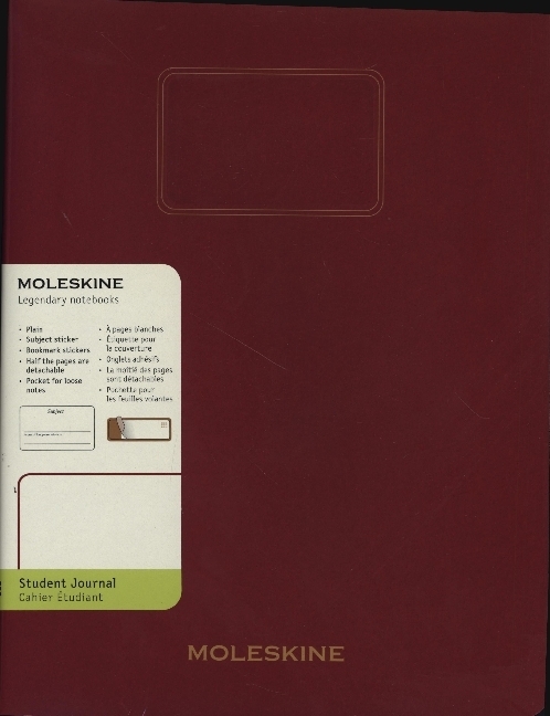 Moleskine Student Cahier, XXL, blanko, Kartoneinband, Rot main product photo
