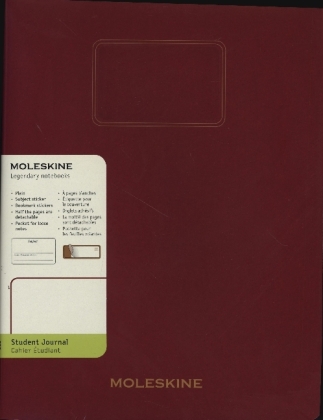 Moleskine Student Cahier, XXL, blanko, Kartoneinband, Rot