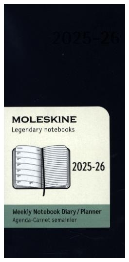 Moleskine 18 Monate Wochen Notizkalender 2025/2026, Pocket/A6, 1 Wo = 1 Seite, rechts linierte Seite, Weicher Einband, Saphir main product photo
