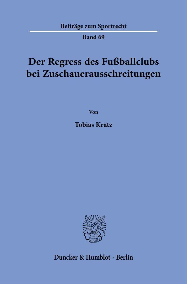Der Regress des Fußballclubs bei Zuschauerausschreitungen main product photo