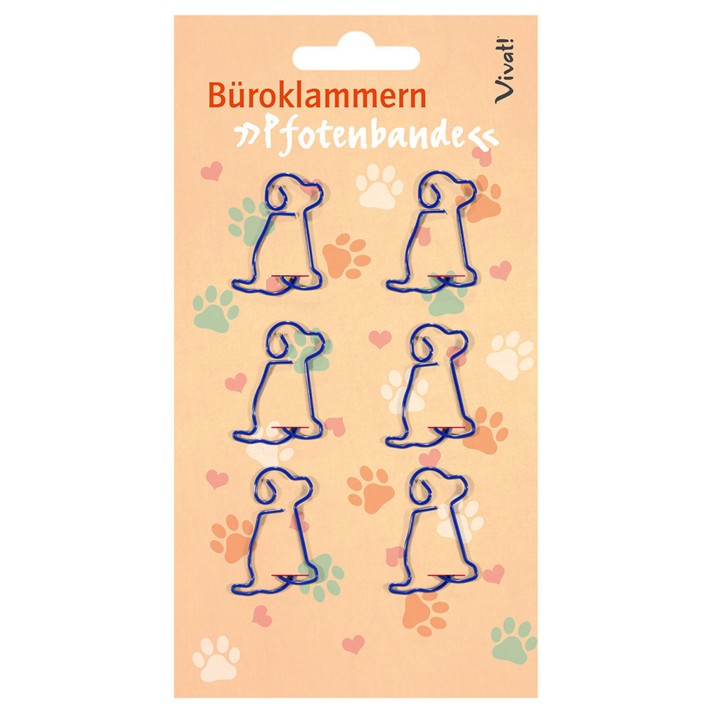 6er-Set Büroklammern »Pfotenbande« main product photo
