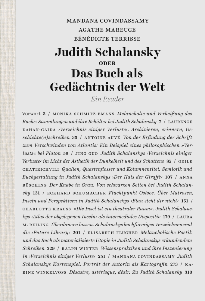 Judith Schalansky oder Das Buch als Gedächtnis der Welt main product photo