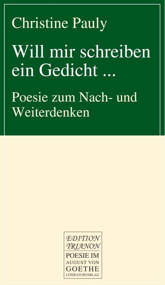 Will mir schreiben ein Gedicht ... main product photo