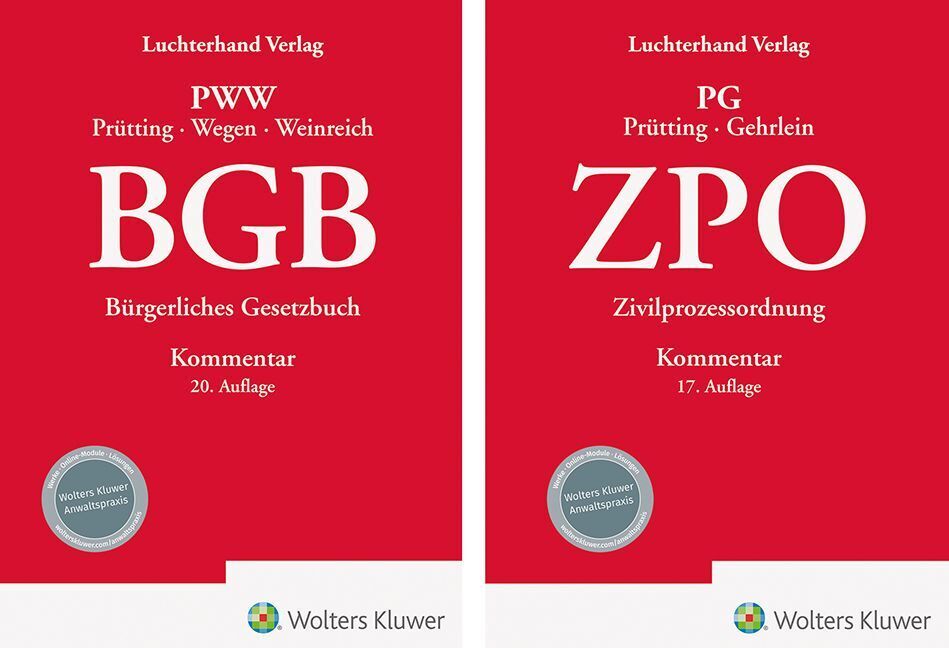 Bundle BGB Kommentar 20. Auflage und ZPO Kommentar 17. Auflage main product photo