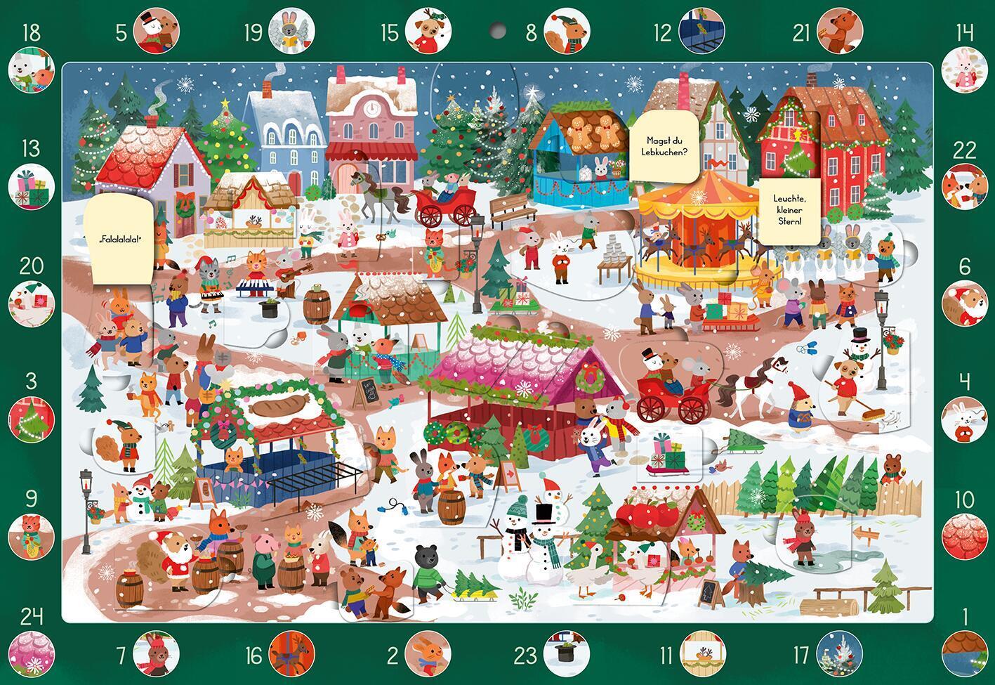 Mein Wimmel-Adventskalender: Auf dem Weihnachtsmarkt main product photo