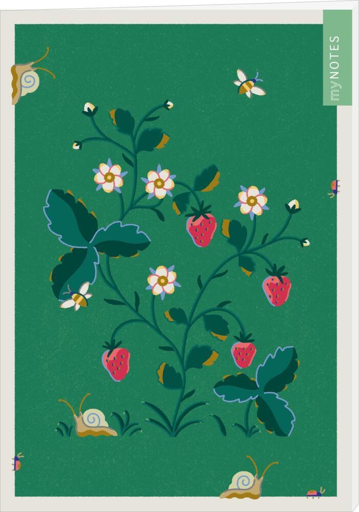 myNOTES Papeterie: Notizheft Cottage Style: Erdbeeren main product photo