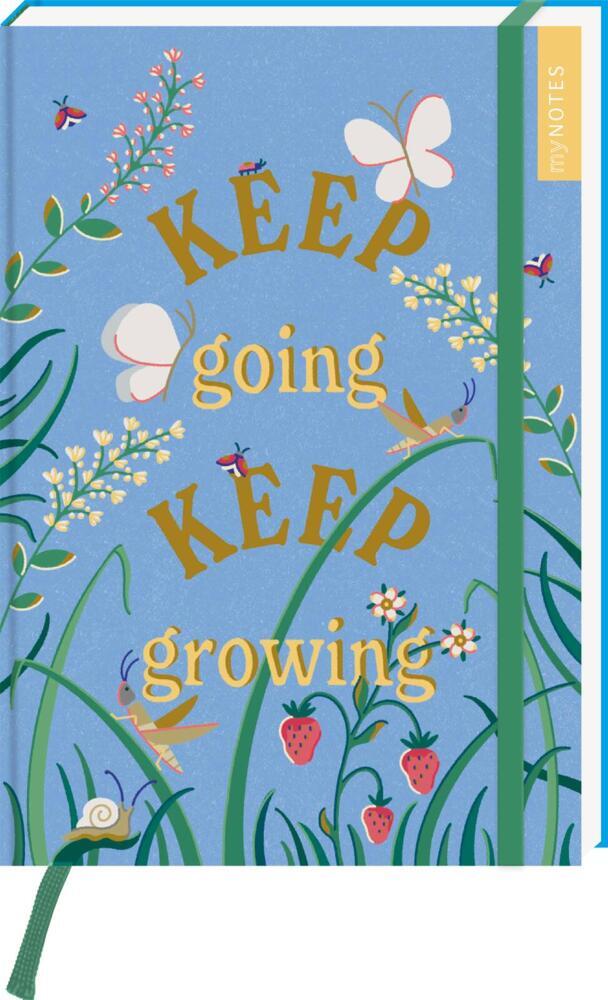 myNOTES Papeterie: Notizbuch A5 Cottage Style: Keep going keep growing main product photo