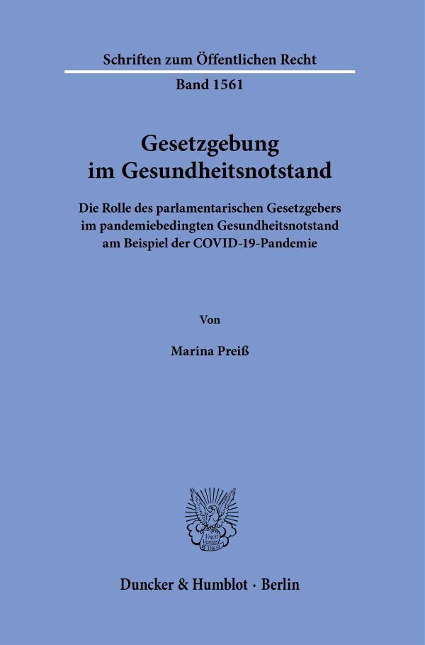 Gesetzgebung im Gesundheitsnotstand main product photo