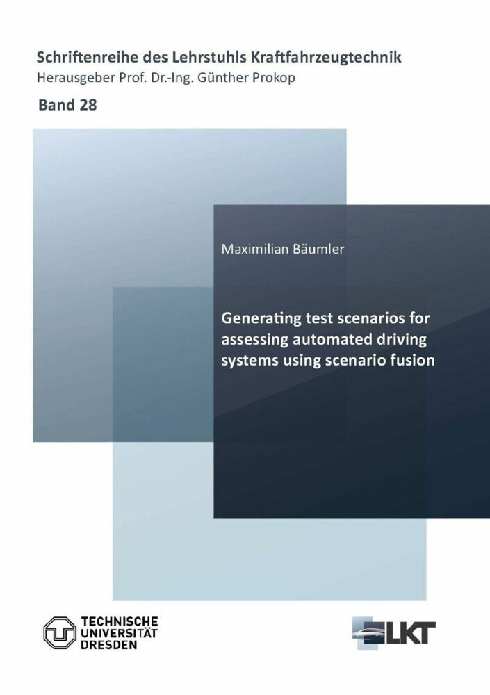 Generating test scenarios for assessing automated driving systems using scenario fusion main product photo