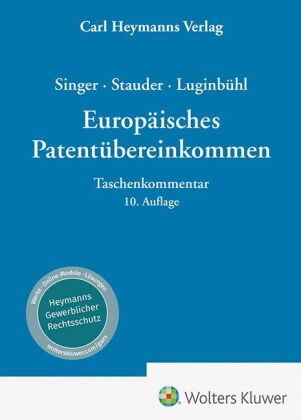 Singer / Stauder / Luginbühl, Europäisches Patentübereinkommen - Kommentar