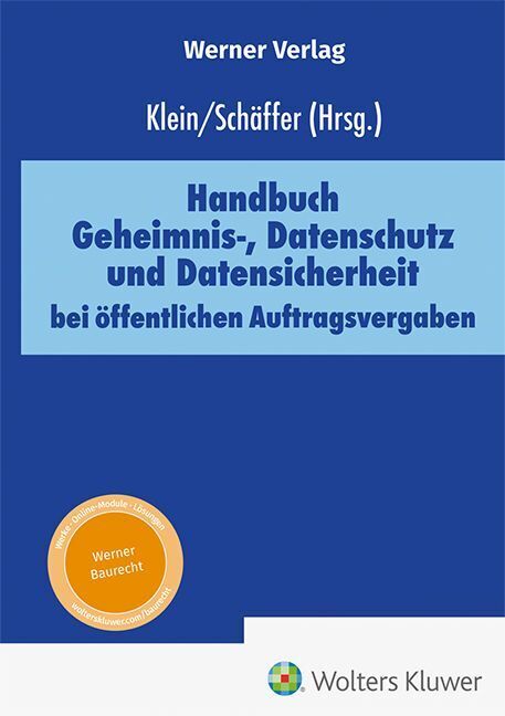 Handbuch Geheimnis-, Datenschutz und Datensicherheit bei öffentlichen Auftragsvergaben main product photo