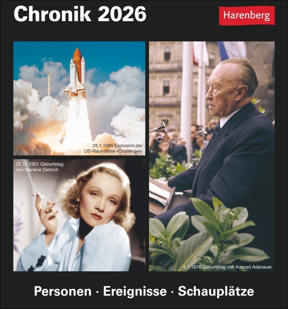 Chronik Tagesabreißkalender 2026 - Kulturkalender - Personen, Ereignisse, Schauplätze main product photo