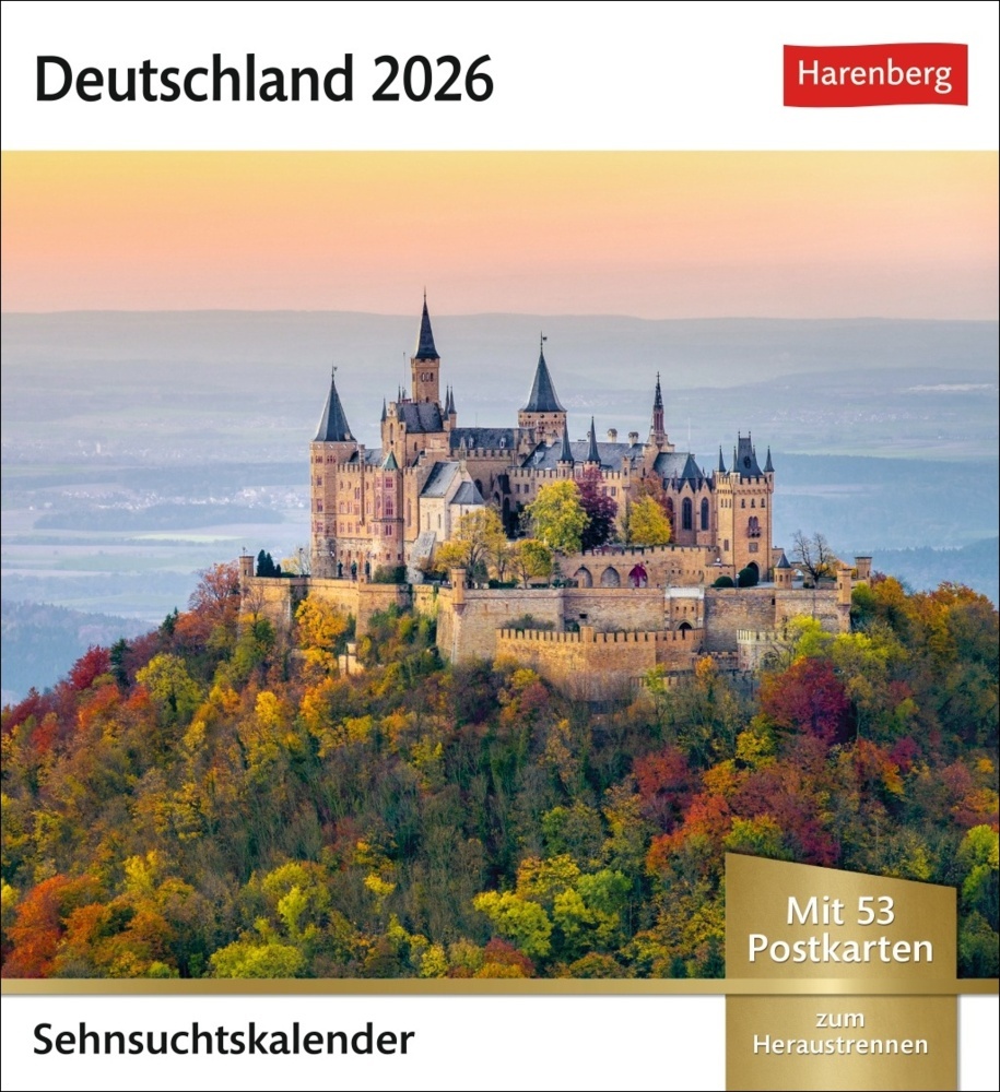Deutschland Sehnsuchtskalender 2026 - Wochenkalender mit 53 Postkarten main product photo