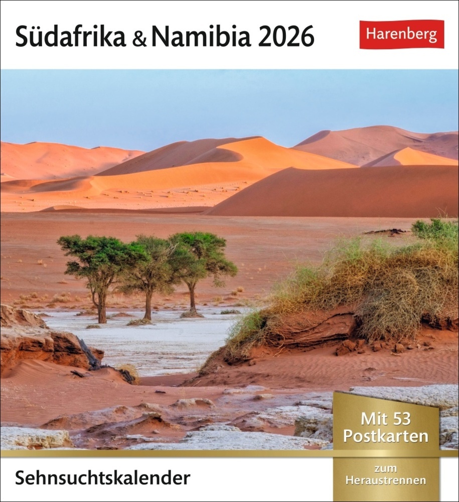Südafrika & Namibia Sehnsuchtskalender 2026 - Wochenkalender mit 53 Postkarten main product photo