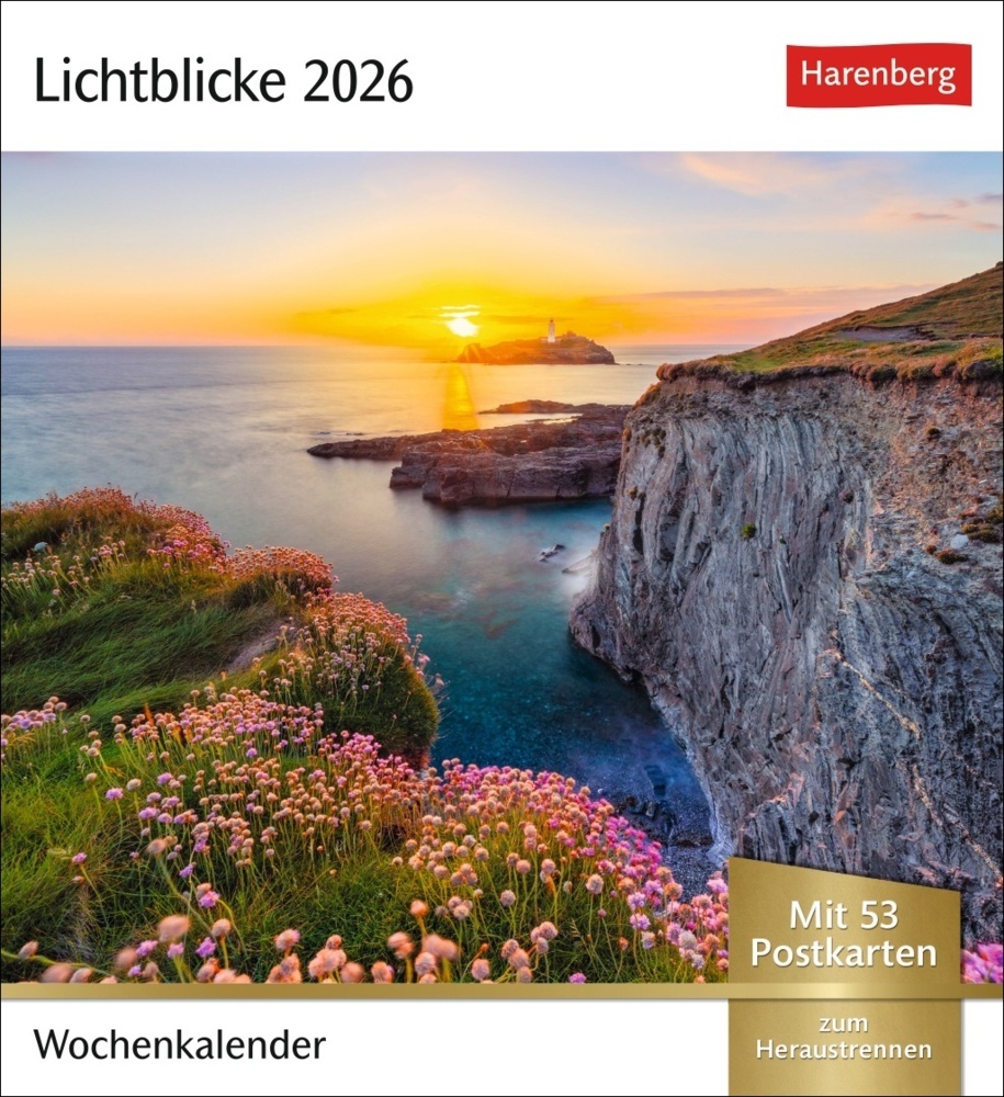 Lichtblicke Postkartenkalender 2026 - Wochenkalender mit 53 Postkarten main product photo
