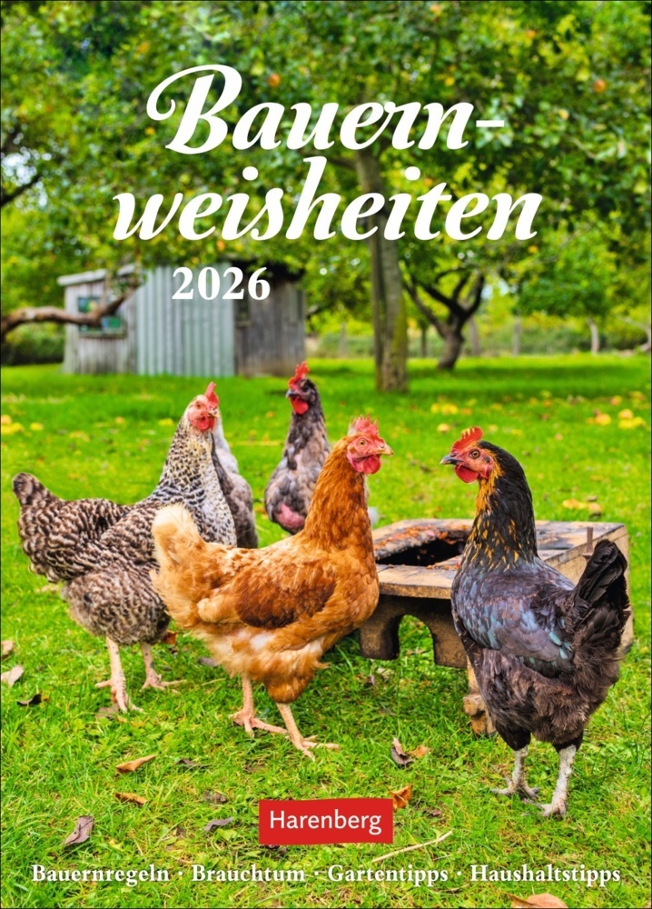 Bauernweisheiten Wochenkalender 2026 - Bauernregeln, Brauchtum, Gartentipps, Haushaltstipps main product photo