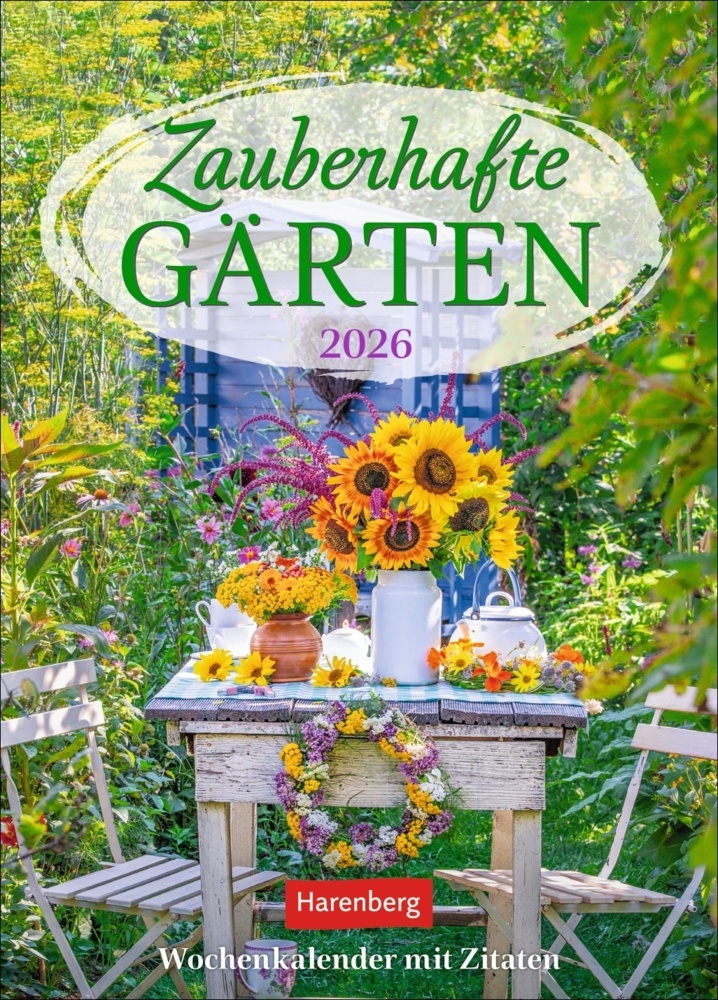 Zauberhafte Gärten Wochenkalender 2026 - mit Zitaten main product photo
