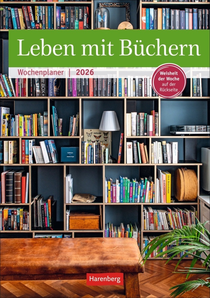 Leben mit Büchern Wochenplaner 2026 - 53 Blatt mit Weisheit der Woche auf der Rückseite main product photo
