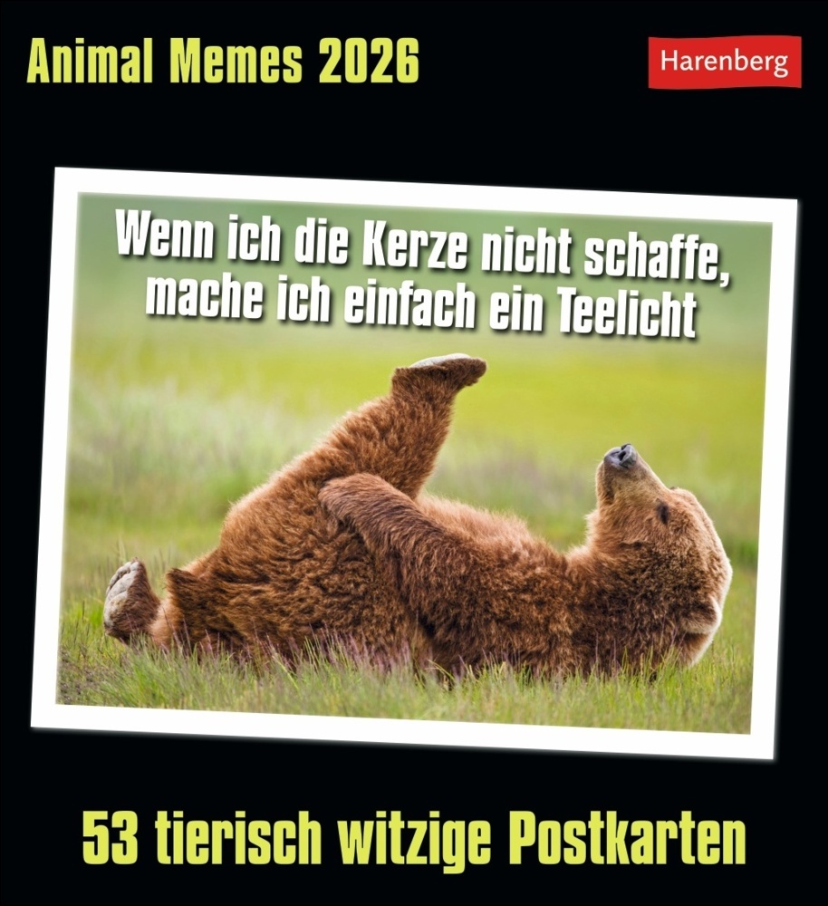 Animal Memes Postkartenkalender 2026 - 53 tierisch witzige Postkarten main product photo