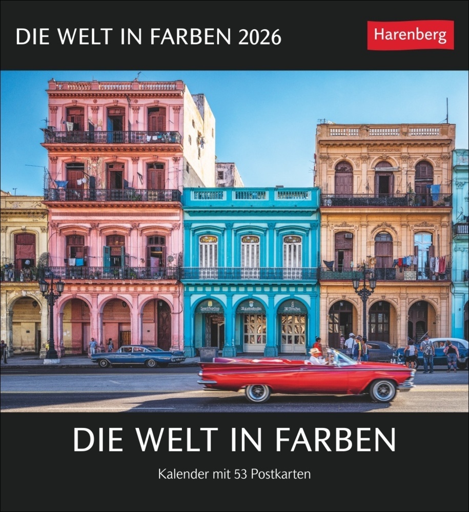 Die Welt in Farben Postkartenkalender 2026 - Kalender mit 53 Postkarten main product photo