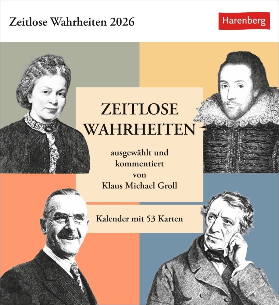 Zeitlose Wahrheiten Postkartenkalender 2026 - Kalender mit 53 Karten, ausgewählt und kommentiert von Klaus Michael Groll main product photo