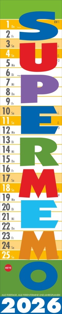 Supermemo Kalender 2026 main product photo