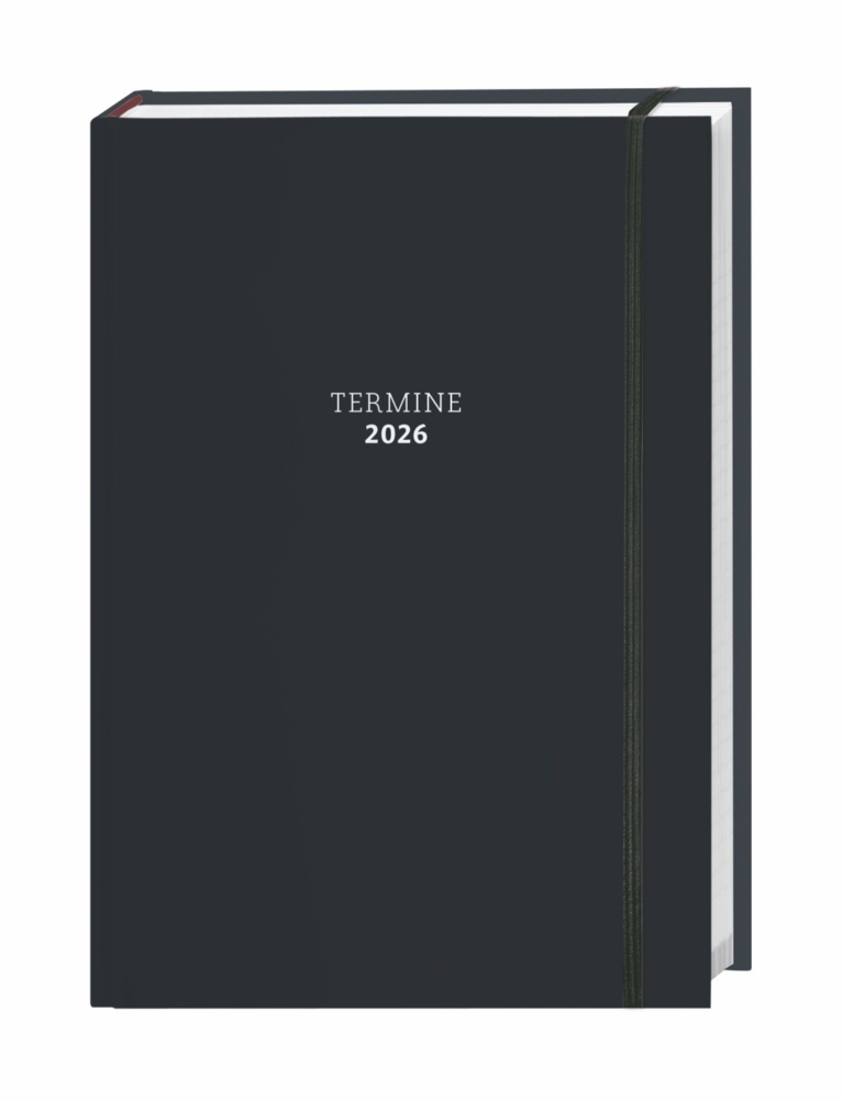 Tages-Kalenderbuch A6, schwarz 2026 main product photo