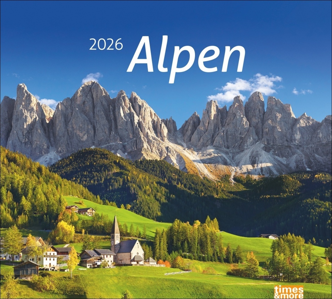 times&more Alpen Bildkalender 2026 main product photo