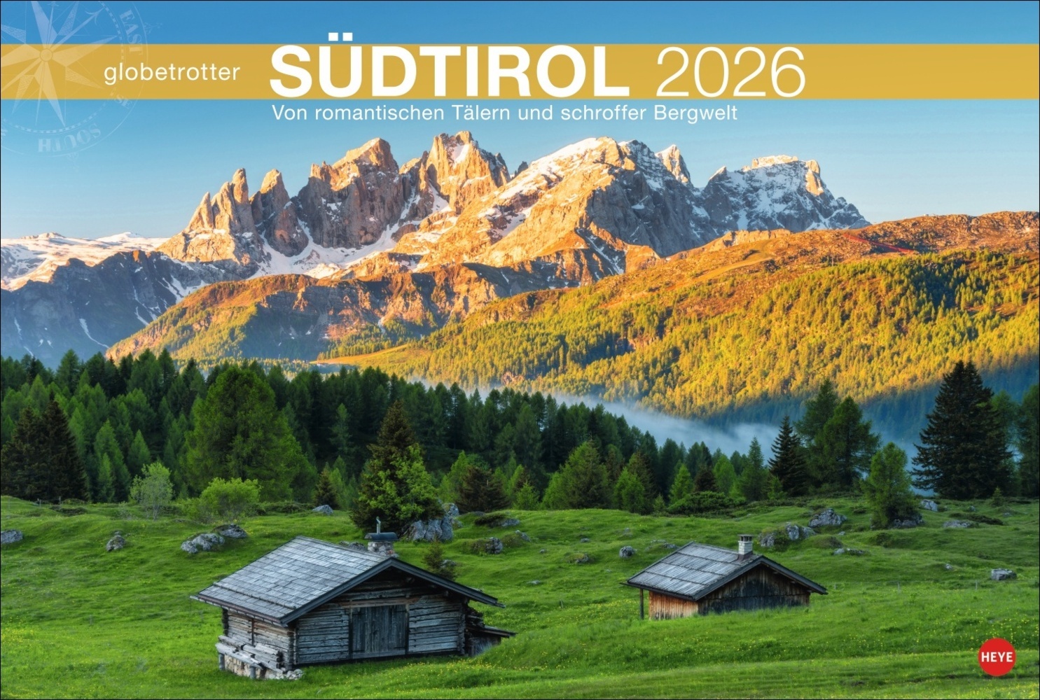 Südtirol Globetrotter Kalender 2026 - Von romantischen Tälern und schroffer Bergwelt main product photo