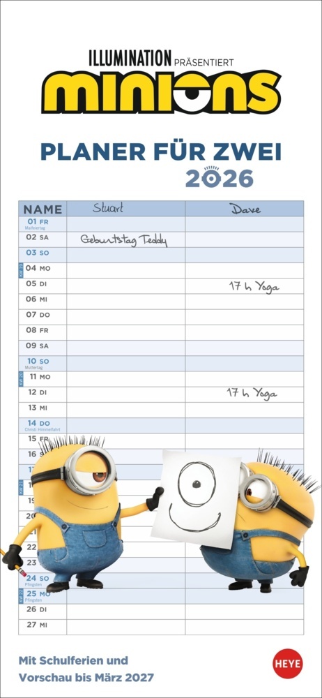 Minions Planer für zwei 2026 main product photo