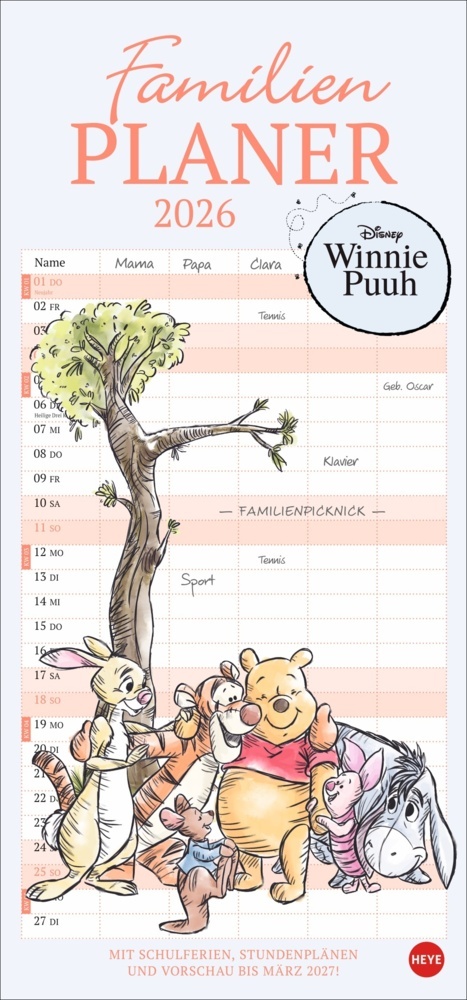 Winnie Puuh Familienplaner 2026 main product photo