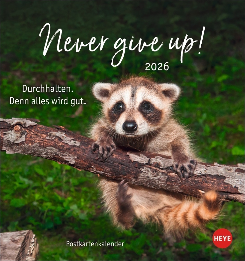 Never give up! Postkartenkalender 2026 - Durchhalten. Denn alles wird gut. main product photo