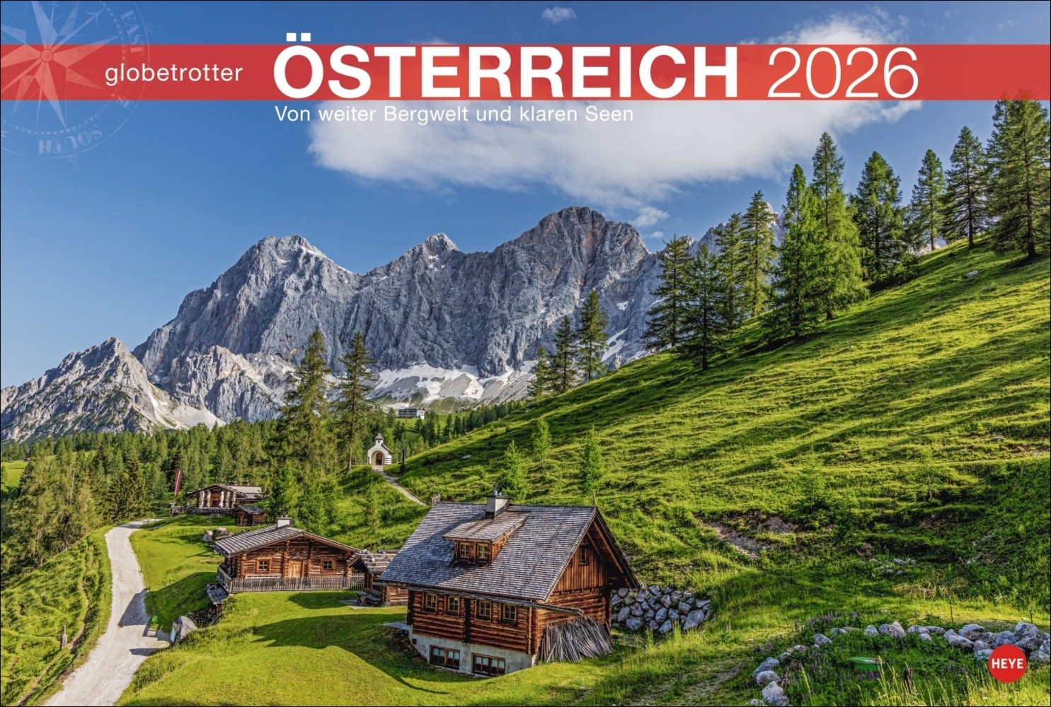 Österreich Globetrotter Kalender 2026 - Von weiter Bergwelt und klaren Seen main product photo