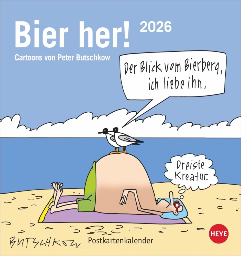 Peter Butschkow: Bier her Postkartenkalender 2026 main product photo