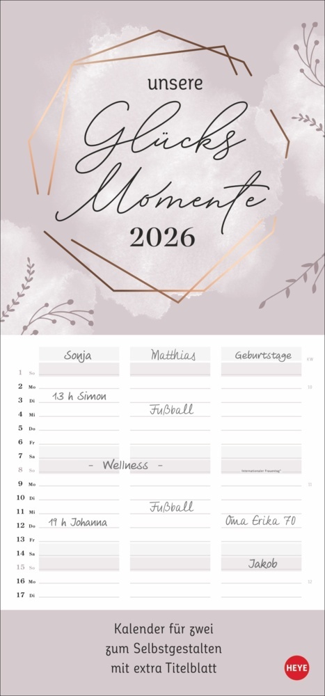 Kreativ-Planer für zwei Glücksmomente 2026 main product photo