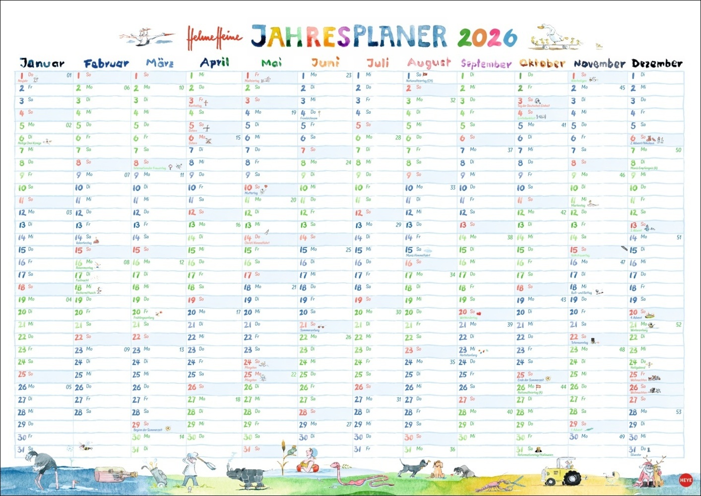 Helme Heine: Tafelkalender A3 2026 main product photo