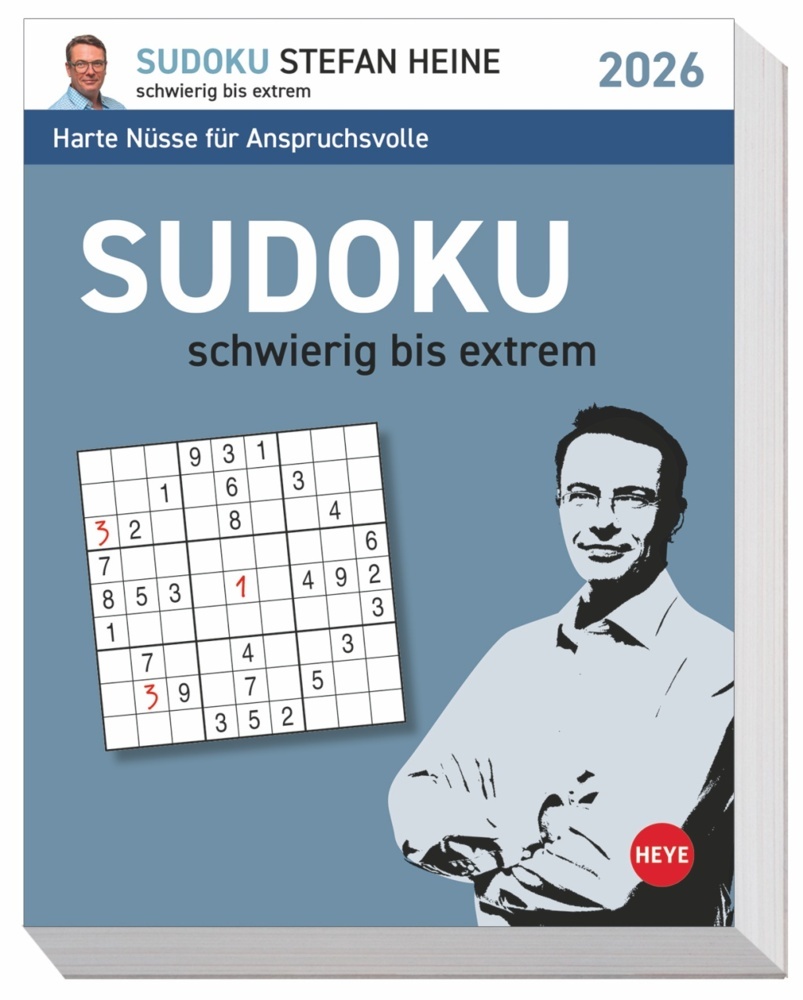 Stefan Heine Sudoku schwierig Tagesabreißkalender 2026 main product photo