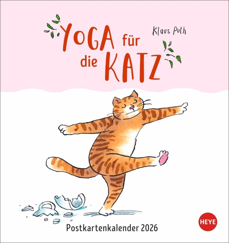 Puth Yoga für die Katz Postkartenkalender 2026 main product photo