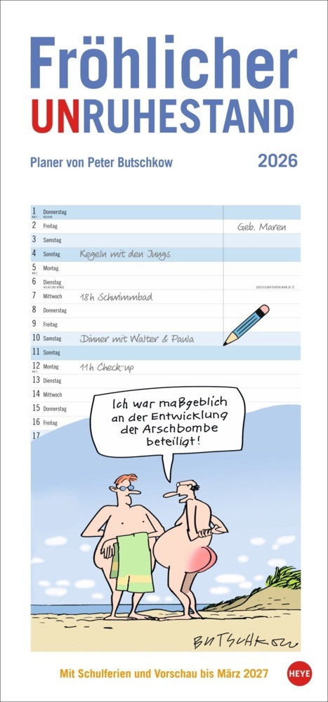 Peter Butschkow: Fröhlicher Unruhestand Planer 2026 main product photo