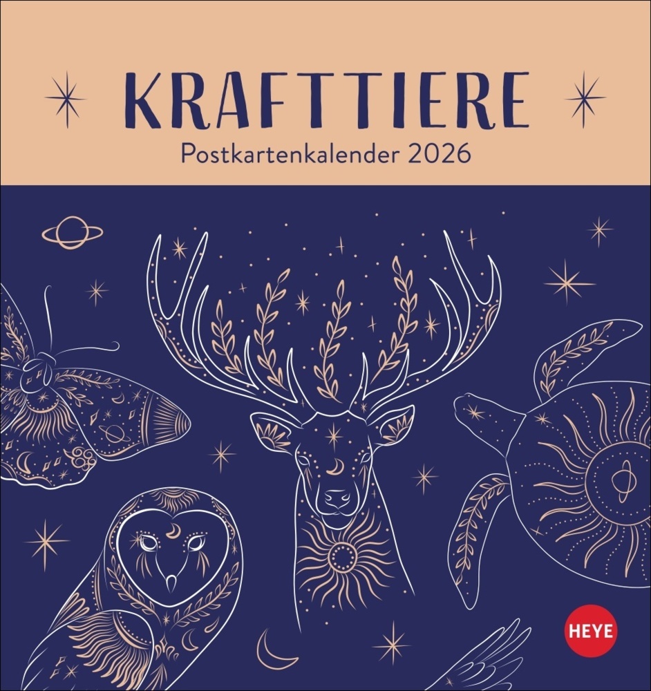 Krafttiere Postkartenkalender 2026 main product photo