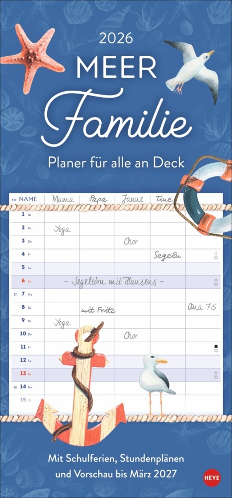 Meer Familie Familienplaner 2026 - Planer für alle an Deck main product photo