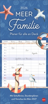 Meer Familie Familienplaner 2026 - Planer für alle an Deck