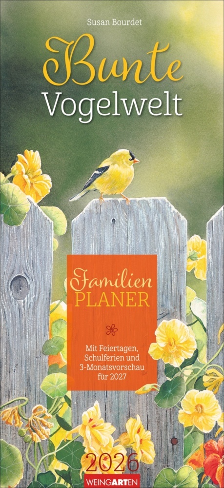 Bunte Vogelwelt Familienplaner 2026 main product photo