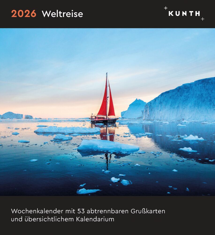 Weltreise - KUNTH Postkartenkalender 2026 main product photo