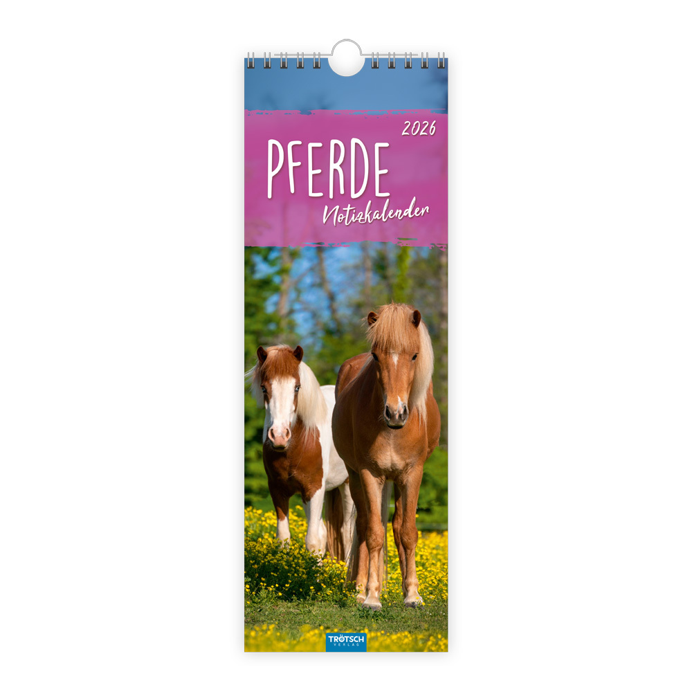 Trötsch Streifenkalender Pferde 2026 Notizkalender main product photo