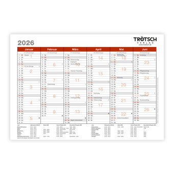 Trötsch Wandtafelplaner A4 2026