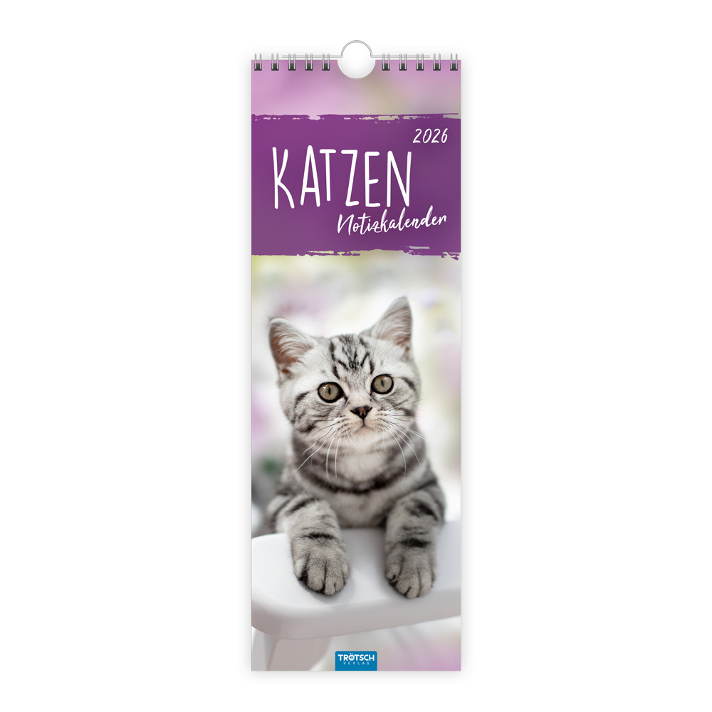 Trötsch Streifenkalender Katzen 2026 Notizkalender main product photo