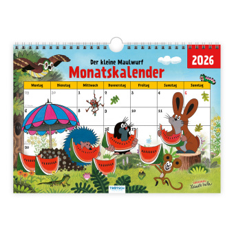 Trötsch Der kleine Maulwurf Monatsterminer Monatskalender 2026