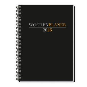 Trötsch Wochenplaner A5 mit Wire-O Schwarz 2026